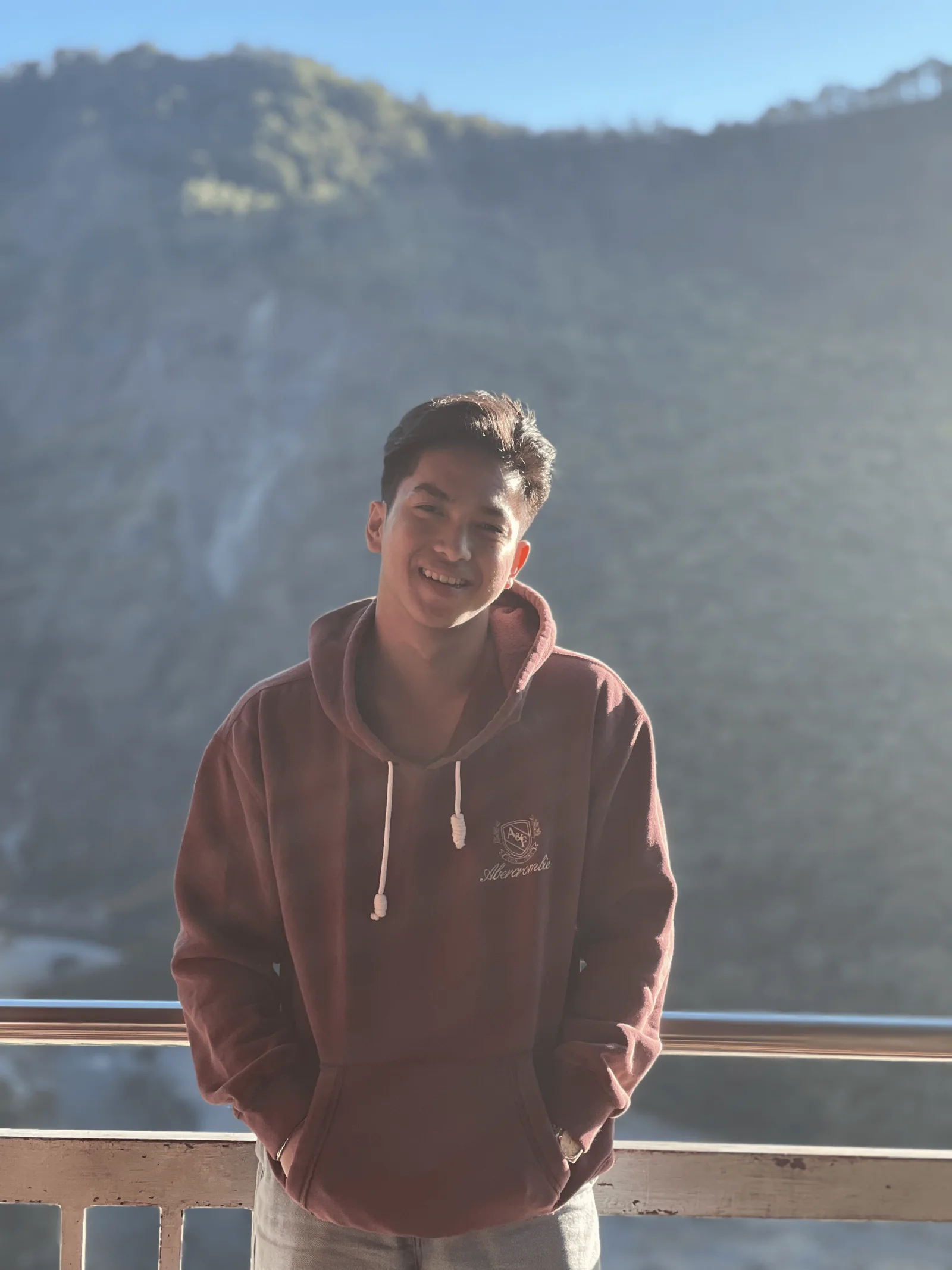 Anthony Alcantara in the mountains
